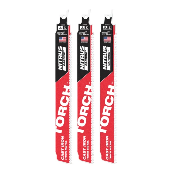 Milwaukee - 48005362 - SAWZALL™ TORCH™ WITH NITRUS CARBIDE™ 230MM - 3PK - Milwaukee | $200.04 | Available from Powertools Tauranga