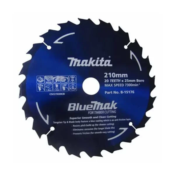 Makita - B-15176 - Circular Blade 210x25mm 20T (Wood) - Makita | $43.68 | Available from Powertools Tauranga