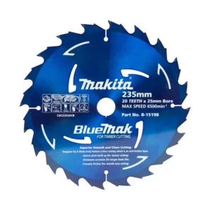 Makita - B-15198 - BLUEMAK blade 235mmx25mmx20T - for Circular saws - Makita | $47.31 | Available from Powertools Tauranga