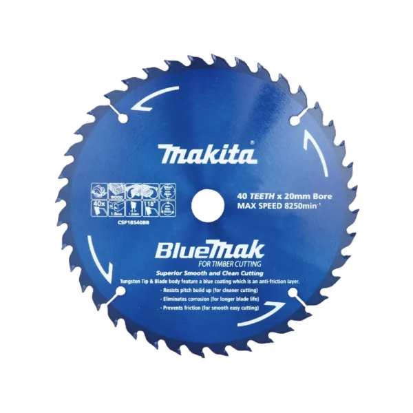 Makita - B-15344 - BLUEMAK blade 260mmx25.4mmx80T (Wood) - for Mitre saws - Makita | $117.59 | Available from Powertools Tauranga