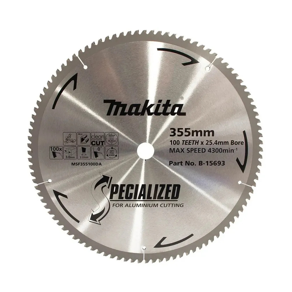 Makita - B-15693 - Aluminium Cutting Blade 355mmx25.4mmx100t - For 