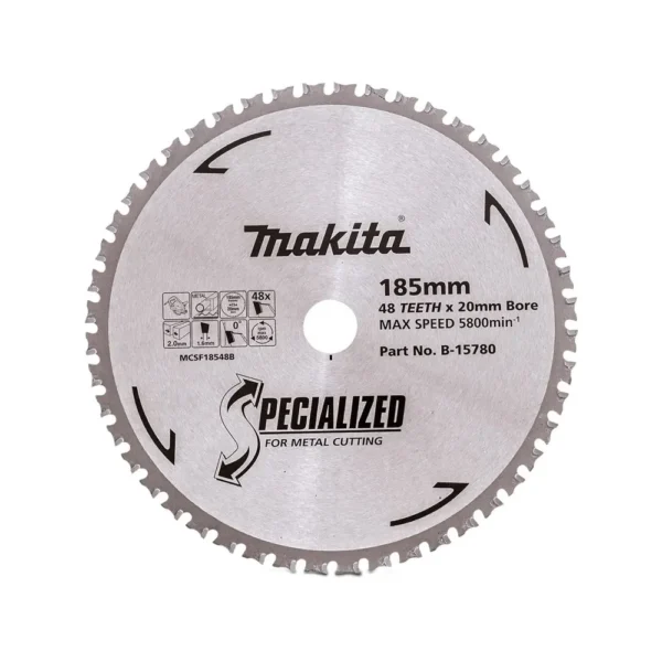 Makita - B-15780 - Metal cutting blade 185mmx20mmx48T - for Cold saws - Makita | $160.23 | Available from Powertools Tauranga