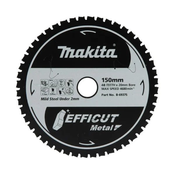 Makita - B-69375 - Eficut Metal 150x20mm 48T (Metal) - Makita | $145.84 | Available from Powertools Tauranga