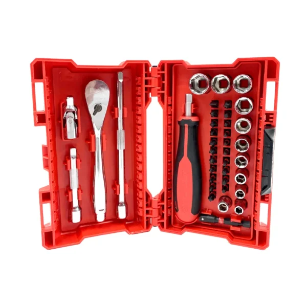 Milwaukee - 48229599 - 1/4" Drive 38 Piece Metric Socket Set - Milwaukee | $181.04 | Available from Powertools Tauranga