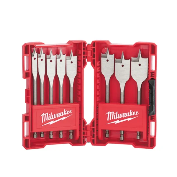 Milwaukee - 48270145 - 8 Piece Spade Drill Bit Set - Milwaukee | $66.68 | Available from Powertools Tauranga