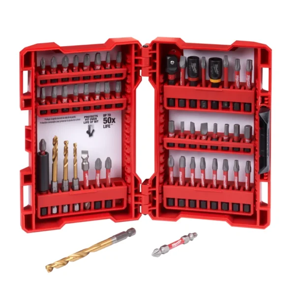 Milwaukee - 48324024 - SHOCKWAVE 50 Piece Impact Driver Bit Set - Milwaukee | $102.39 | Available from Powertools Tauranga