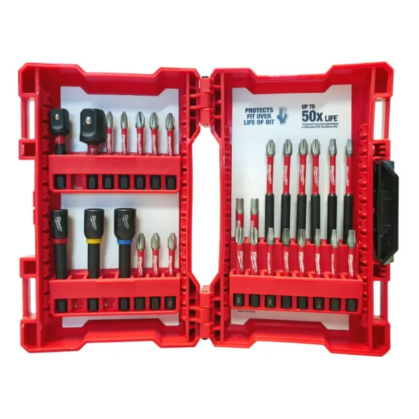 Milwaukee - 48324081 - SHOCKWAVE 29 Piece Impact Driver Bit Set - Milwaukee | $91.86 | Available from Powertools Tauranga