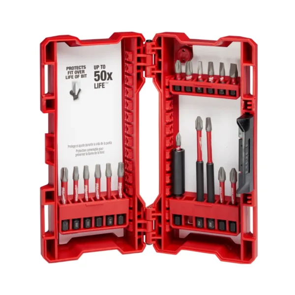 Milwaukee - 48324403 - SHOCKWAVE 18 Piece Impact Driver Bit Set - Milwaukee | $46.04 | Available from Powertools Tauranga