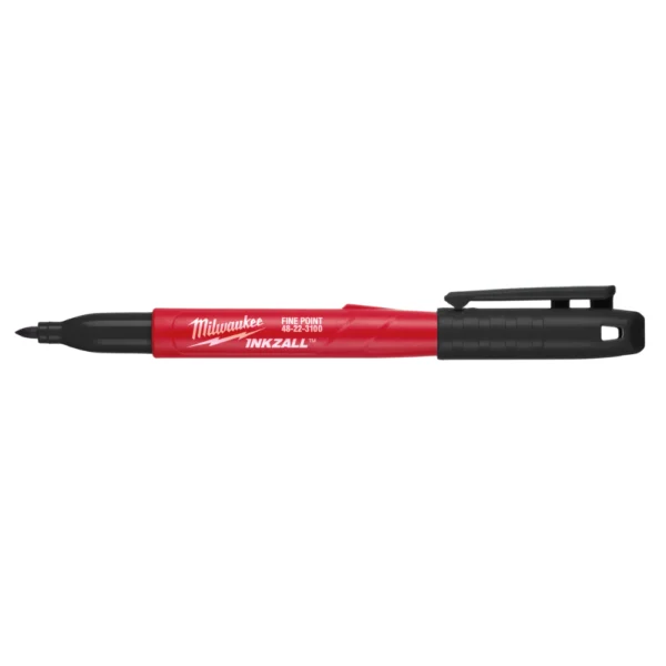 Milwaukee - 48223100 - INKZALL™ Black Fine Point Marker - Milwaukee | $3.72 | Available from Powertools Tauranga