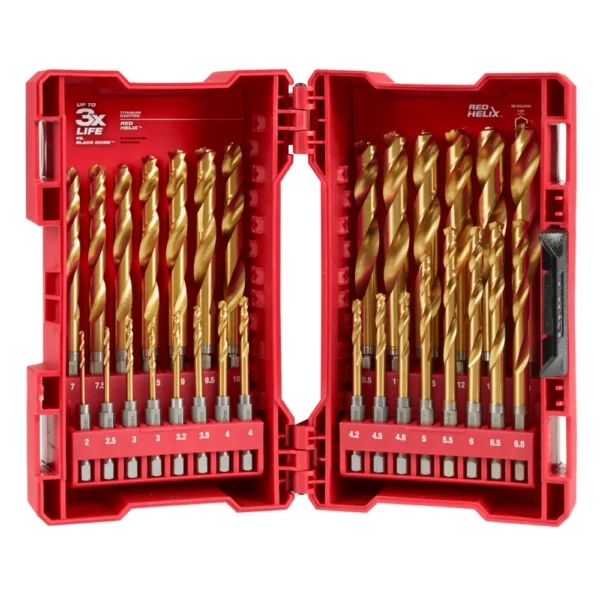 Milwaukee - 48894862 - SHOCKWAVE™ Red Helix™ Titanium 29 Pce Kit - Milwaukee | $331.74 | Available from Powertools Tauranga