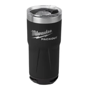 Milwaukee - 48228392B - PACKOUT™ Tumbler 590ml - Black - Milwaukee | $69.76 | Available from Powertools Tauranga