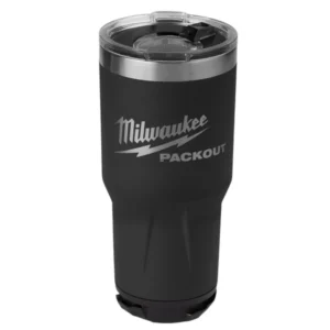Milwaukee - 48228393B - PACKOUT™ Tumbler 885ml - Black - Milwaukee | $75.80 | Available from Powertools Tauranga