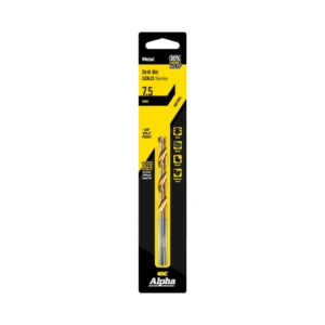 Alpha - C9LM075 - Jobber Drill Carded 7.5mm - Gold Series - Alpha | $11.70 | Available from Powertools Tauranga