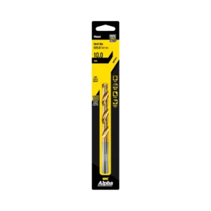 Alpha - C9LM100 - Jobber Drill Carded 10.0mm - Gold Series - Alpha | $19.11 | Available from Powertools Tauranga