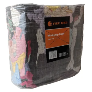 Firebird - MPFBRAGS-MIX10KG - Rags mixed cotton compressed 10kg - Firebird | $41.40 | Available from Powertools Tauranga