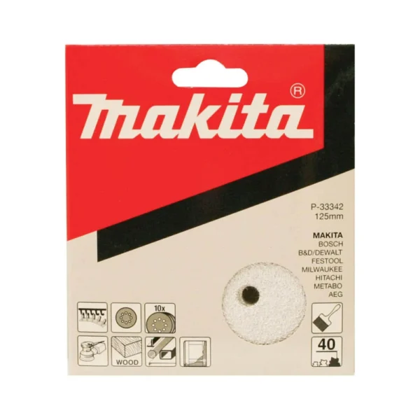 Makita - P-37409 - Circular Sanding pads 50PK 125mm 80G - Makita | $35.39 | Available from Powertools Tauranga