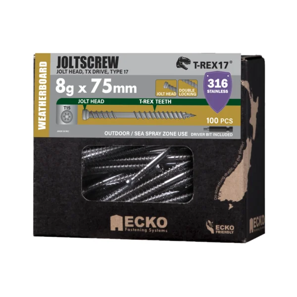 Ecko - WDJ3168G75-100 - 316 Stainless Steel T-REX17® JoltScrew