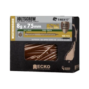 Ecko - WDJBZ8G75-100 - 316 Stainless Steel Bronze T-REX17® JoltScrew