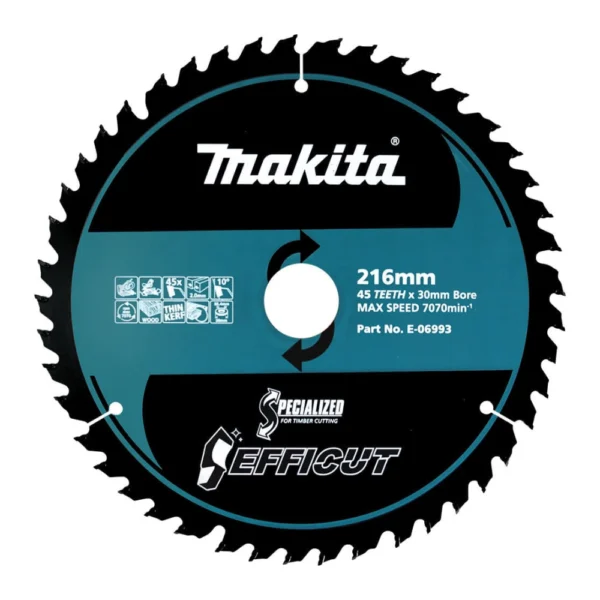 Makita - E-08925 - EFFICUT WOOD 216x30x60T LS002G - Makita | $135.29 | Available from Powertools Tauranga