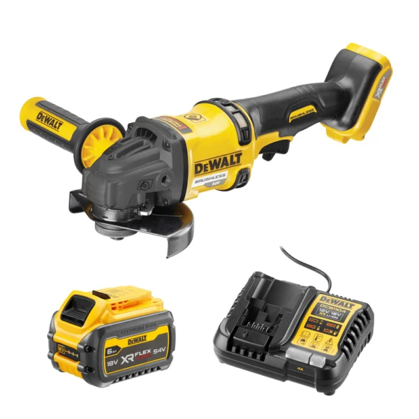 DeWalt - DCG418T1-XE - 54V XR FLEXVOLT™ BRUSHLESS ANGLE GRINDER KIT 6.0AH - DeWalt | $473.35 | Available from Powertools Tauranga