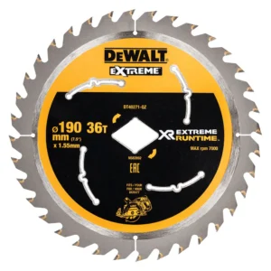 DeWalt - DT40271-QZ - SAW BLADE XR EXTREME RUNTIME 190MM x ◆ 36T WOOD - DeWalt | $48.48 | Available from Powertools Tauranga