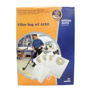 0.79760100 171150038917648952.jpg Nilfisk - 302002404 - FILTER BAGS TO SUIT AERO 26-21PC (4PCES)