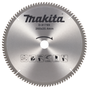 1752631548D81789.jpg Makita - D-81789 - Aluminium TCT Blade 260mm 100T